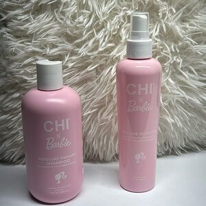 NEW CHI X BARBIE MOISTURIZING SHAMPOO AND VOLUME BOOSTER LIQUID BODIFYING GLAZE